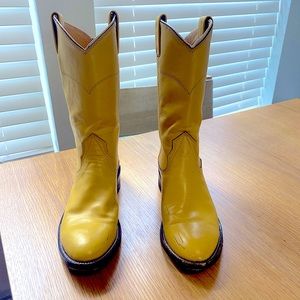 Vintage Yellow Cowboy Boots